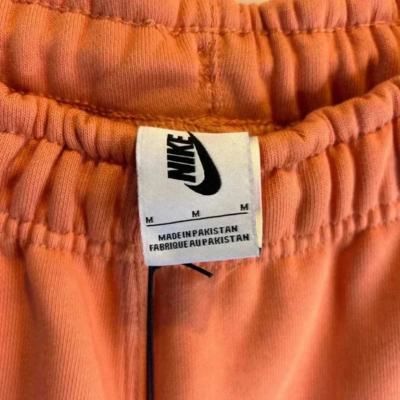 🧡”Nike” NWT Men’s Solo Swoosh Fleece Joggers w/ Zip Pockets and Drawstring Waist - Picture 8 of 16